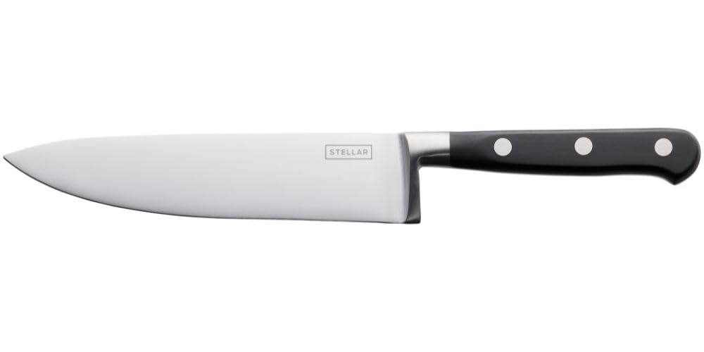 Stellar Classic 15cm / 6" Cook's Knife, Stainless Steel Razor Sharp Blade, Full Tang Riveted Handle, Dishwasher Safe