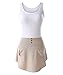 Mansy Women Ladies Chiffon Long Top Blouse Summer Womens Sleeveless Mini Dress Large White,White,Large