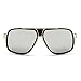 AEVOGUE Sunglasses For Men Goggle Alloy Big Frame Metal Punk Style Shield AE0336 (Gold&Silver, 62)
