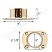 Cut Wall Flange - Polished Brass - 2
