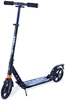 Monello Adult Teen Kick Scooter with Dual Suspension, 2 Big Wheels