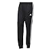adidas Men's Essential Tricot 3 Stripe Tapered Pants, Black/White, Large