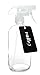 Rail19 Glass Cleaner Bottle with Clear Spray Nozzle Lead Free Glass