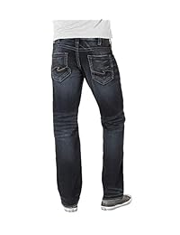 Silver Jeans Co. - Pierna recta para hombre con ajuste relajado