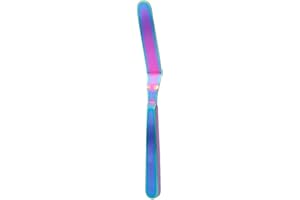 Cake Decorating Made Easy 8 Inch Stainless Steel Offset Spatula with Comfortable Grip and Flexible Blade (color)