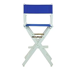 Casual Home Director's Chair ,White Frame/Royal