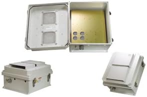 Hana Wireless HW-N14-V 14 x 12 x 7 in. Weatherproof Enclosure With Mounting Plate and Two Vents