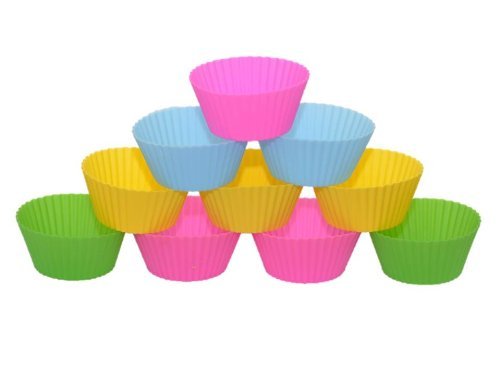 Savvy Chef Silicone baking cups, set of 12 reusable cupcake liners in 4 fashionable colors. Standard size with multiple uses and a!