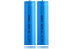 valuoso 2Pack 18650 3.7V 2200mAh ICR 8.14wh Lithium li-ion Rechargeable Battery for LED Flashlight, Headlamps, Doorbells, RC Cars (Button Top,67mm*18mm)