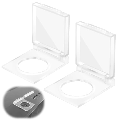 2Pcs Power Push Button Switch Cover, Dustproof Safety Waterproof Collision Resistant Power Push Button Switch Cover Protector for 28 * 34mm Mounting Hole Computer PC Desktop