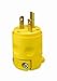 Leviton 620PV 20 Amp, 250 Volt, Plug, Grounding, Yellow primary