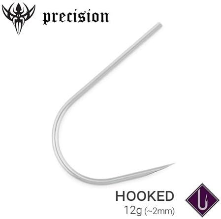12g Precision Sterilized Hooked Piercing Needles — Box of 50