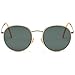 LKEYE Small Unisex Classic Vintage Round Mirror Lens Polarized Sunglasses LK1702 3447 Gold Frame/Dark green Lens