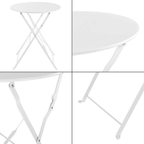 ADHW Bistroset Tisch 2 Stühle Essgruppe Sitzgruppe Balkonset Gartengarnitur – Bild 7
