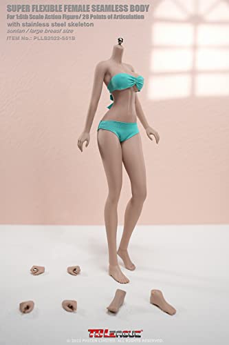 OBEST TBleague Actionfigur Für Mädchen – Mit Austauschbaren Teilen, Nahtlosem Körper & Bikini, Ca. 33 Cm