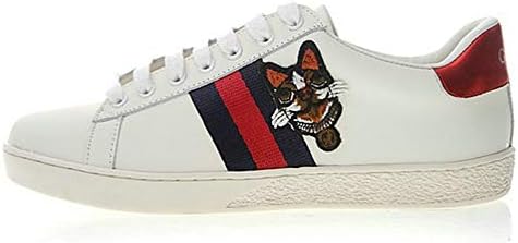 Gucci Ace Embroidered Dog White Unisex Mens Womens Shoes