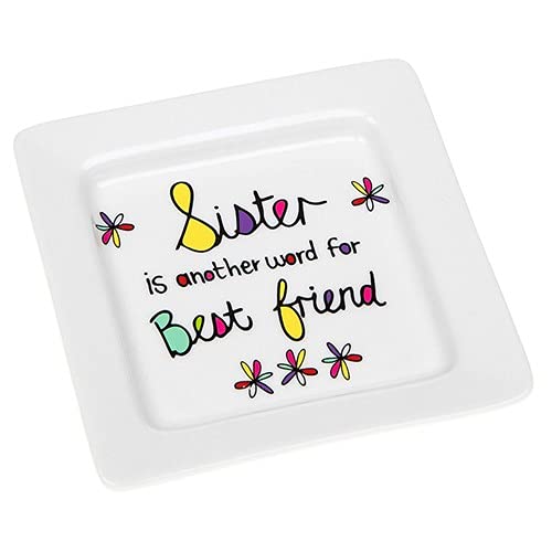 Just Saying Sister My Best Friend Ceramic Square Shaped Trinket Tray Gift Idea 310640