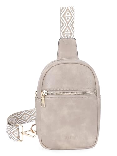 Telena Crossbody Sling Bags for Women, PU Leather Fanny Packs Cross Body Bag for Woman