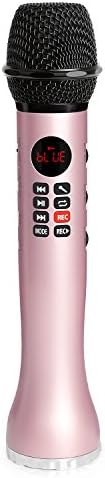 Wireless Karaoke Microphone,Portable Bluetooth Karaoke Speaker for Android Smartphone Apple iPhone iPad or PC(Rose Gold)