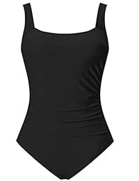 Bañador de una pieza para dama, estilo vintage, color rosa