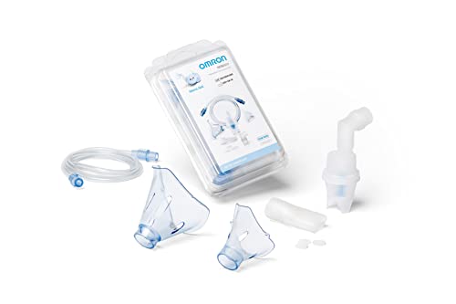 OMRON NEB6031 Komplettes Zubehörset für Erwachsene und Kinder, Ersatzset für Nami Cat Inhalationsgerät, Masken, Mundstück, Nasenstück, Luftschlauch, Luftfilter, Originalzubehör
