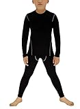Boy’s Long Underwear Set Skin Base Layer Tops and Bottom Moisture Wicking
