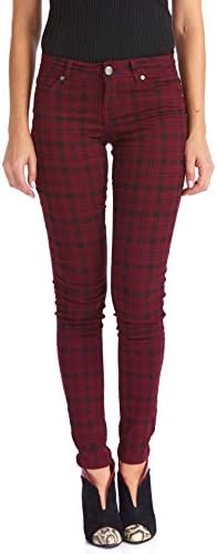 plaid skinny jeans
