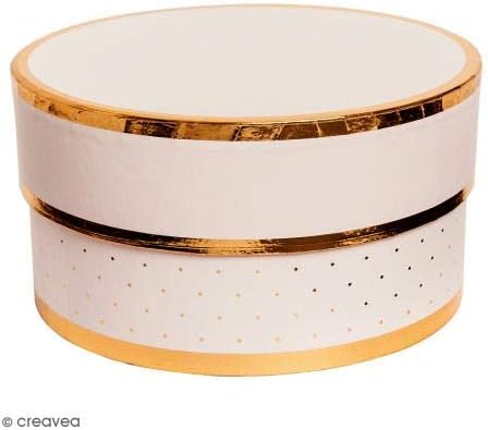 Caja Regalo redonda rico design rosa/oro 15 cm x 8 cm: Amazon.es: Hogar