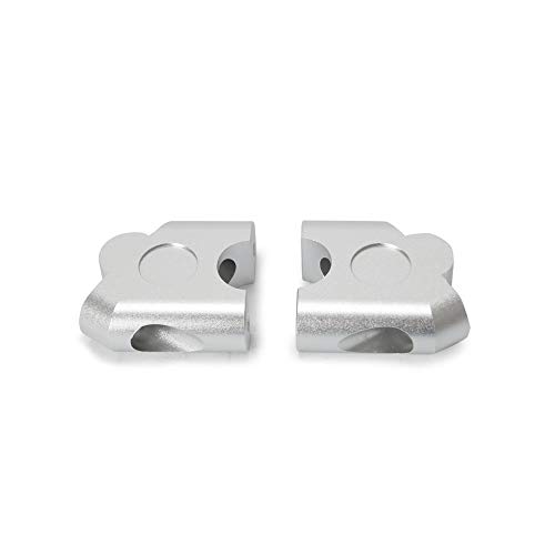 U/D 1 paar 22mm 7/8 "Universele Motorfiets Handvat Bar Riser Stuur Klem Terug Move Mount Adapter Accessoire Kit (Zilver) - Image 3