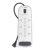 Belkin 12-Outlet Advanced Power Strip Surge Protector with 8-Foot Power Cord and Telephone / Coaxial Protection, 3996 Joules (BV112230-08)
