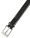 Sportoli Mens Classic Stitched Genuine Leather Uniform Belt - Black (58)