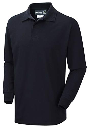 ProGarm 5280 Navy Arc Flash Flame Retardant Long Sleeved Polo Shirt