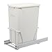 Knape & Vogt, 18.8 9.3 20-Inch PSW10-1-35-R-W in-Cabinet Pull Out Trash Can, White