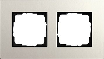 GIRA Esprit Lino Multiplex 0212220 Cover Frame 2-Gang, Light Grey