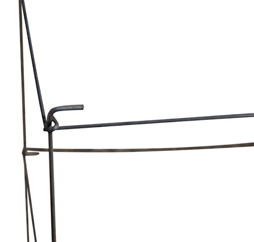 Galvanized Square Folding Tomato Cage Plant Support Trellis Tower 12 inch by 42 inch, Pack of 10 (10, Galvanized)