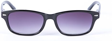 The Intellect Full Outdoor Reading Sunglasses NOT Bifocals - Hard Case/Cleaning Cloth Included (Black, 1.25 x)