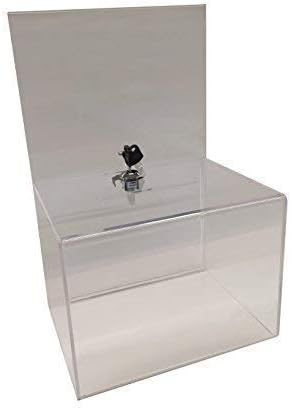 My Charity Boxes Wide Donation Box - Ballot Box - Suggestion Box - Acrylic Box - Tip Box- with Large Display Area - Image 4