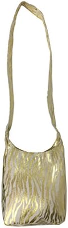 Gold Zebra Jute Crossbody Bag