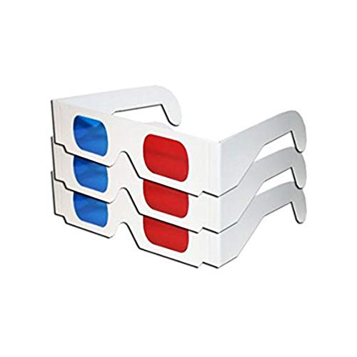 Yevison Unisex 3D Stereo Glasses Foldable 3D Cardboard Glasses for Films, TV, Magazines and More 3 Pcs Adorable Quality and Practical
