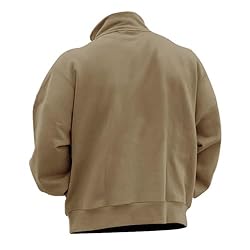 Mens Quarter Zip Pullover Vintage Fashion Long