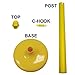 Plastic Stanchion 4 Pack for Crowd Control - Yellow