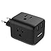 European Travel Plug Adapter, TESSAN Europe Power Adaptor Multi Outlet Extender with 2 USB Phone Wall Charger for USA to Euro EU Italy Spain Greece France Germany (Type C)