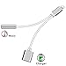 Headphone Adapter for iPhone 3.5mm Jack Headset Charge 2 in 1 Converter Connector Cable Headset Adaptor Splitter Dongle Aux Audio Compatible with iPhone 7/Plus/8/Plus/X/XS for iOS 10.3 or Above