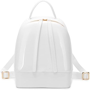 Momo House Fashion Jelly Bag Shoulder Candy Bag Transparent Crystal Bag (White)