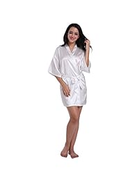 Kimono de satén para boda, fiesta preparada con purpurina dorada
