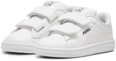 Ténis Unissex Kids Smash 3.0 Holo 2.0 V INF, PUMA Branco-Mauve Mist-PUMA Prata, 20 EU