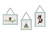 Sweet Jojo Designs Outdoor Adventure Nature Fox Bear Animals Boys Wall Hanging Accessories