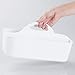 mDesign Bathroom Shower Caddy Tote for Shampoo, Soap, Razors - Medium, White
