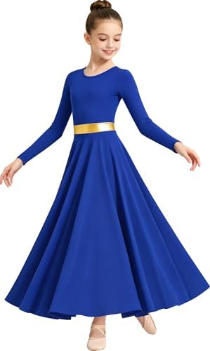 Amazon.com: ZX Girl's Long Sleeve Praise Dance Full Length Wide