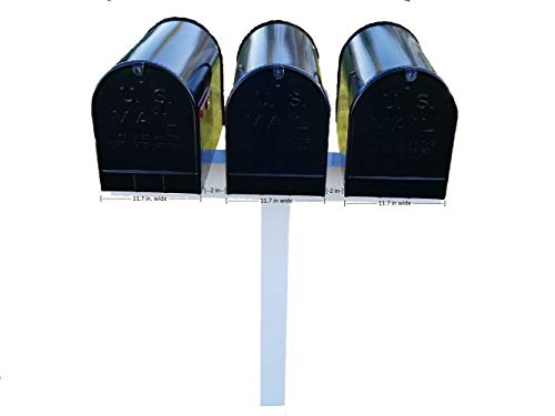 Handy Post for 3 XL Mailboxes, 42-in x 40-in, White, Vinyl Sleeve